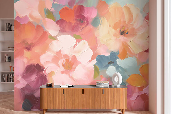 Painting of flowers Wall murals Painting of flowers
