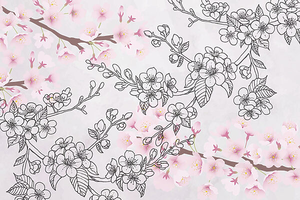 Delicate blossoms in soft pastels Delicate blossoms in soft pastels