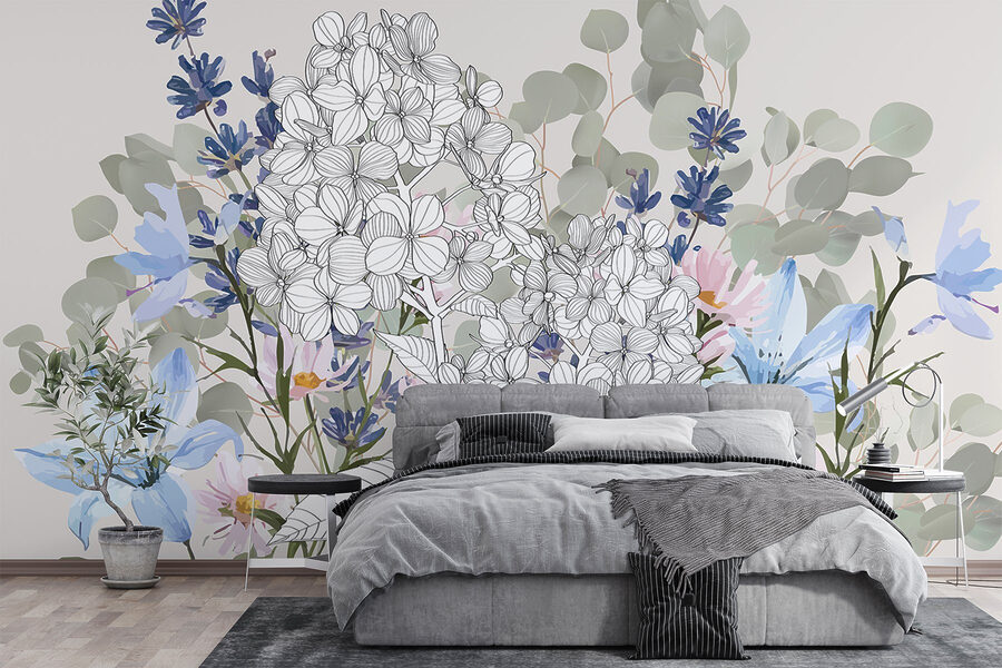 Delicate blooms in soft hues