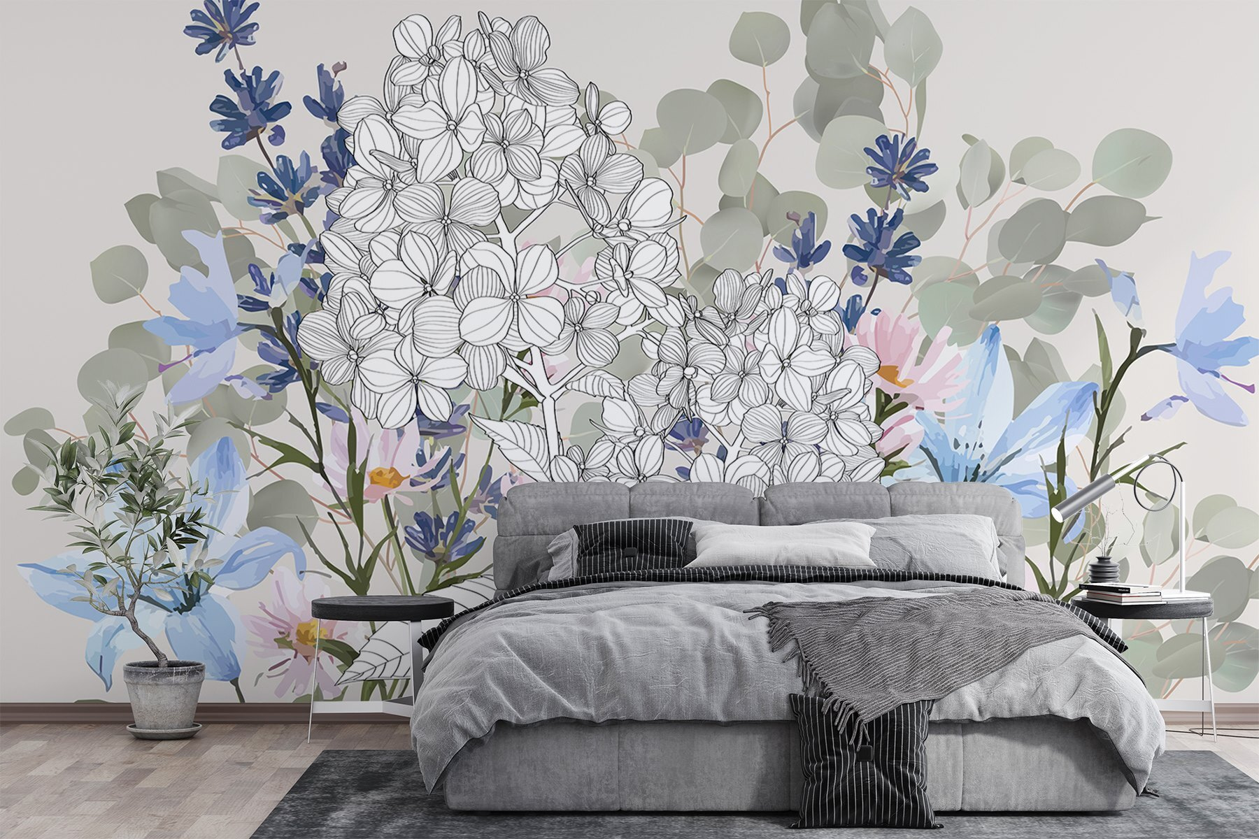 Delicate blooms in soft hues