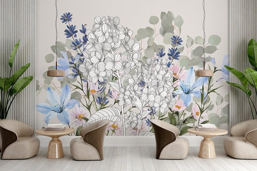 Delicate blooms in soft hues