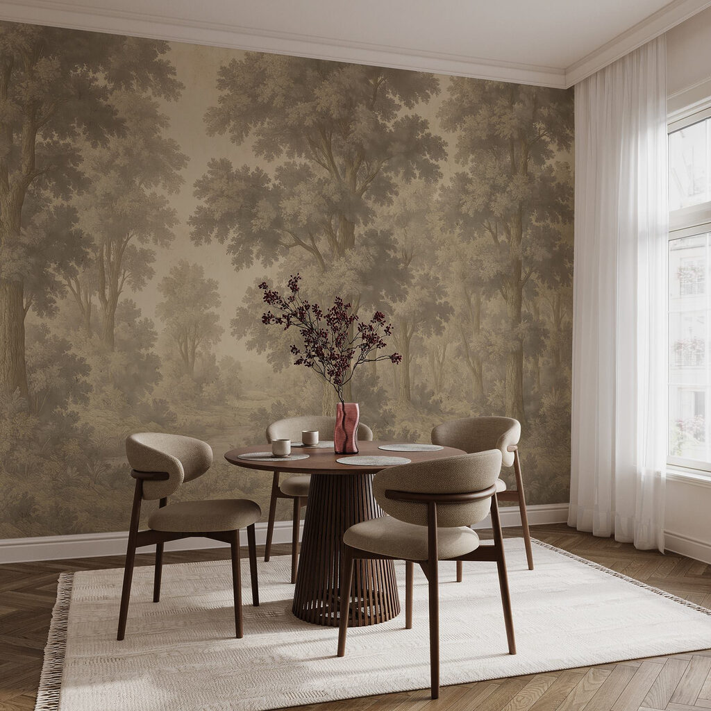 Landscape with trees and a river Landscape with trees and a river