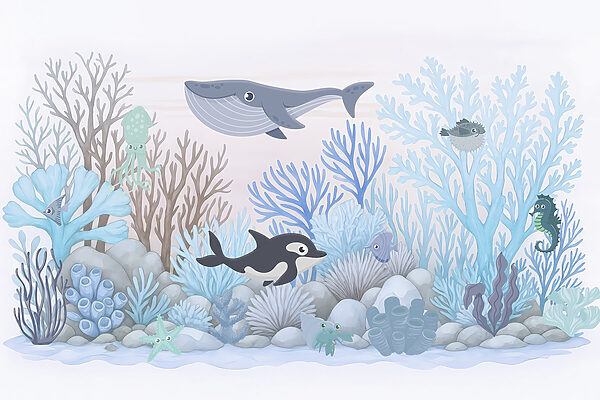 Cartoon of a sea animal Cartoon of a sea animal