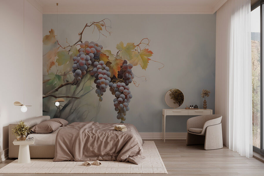 Bunch of grapes on a vine Bunch of grapes on a vine