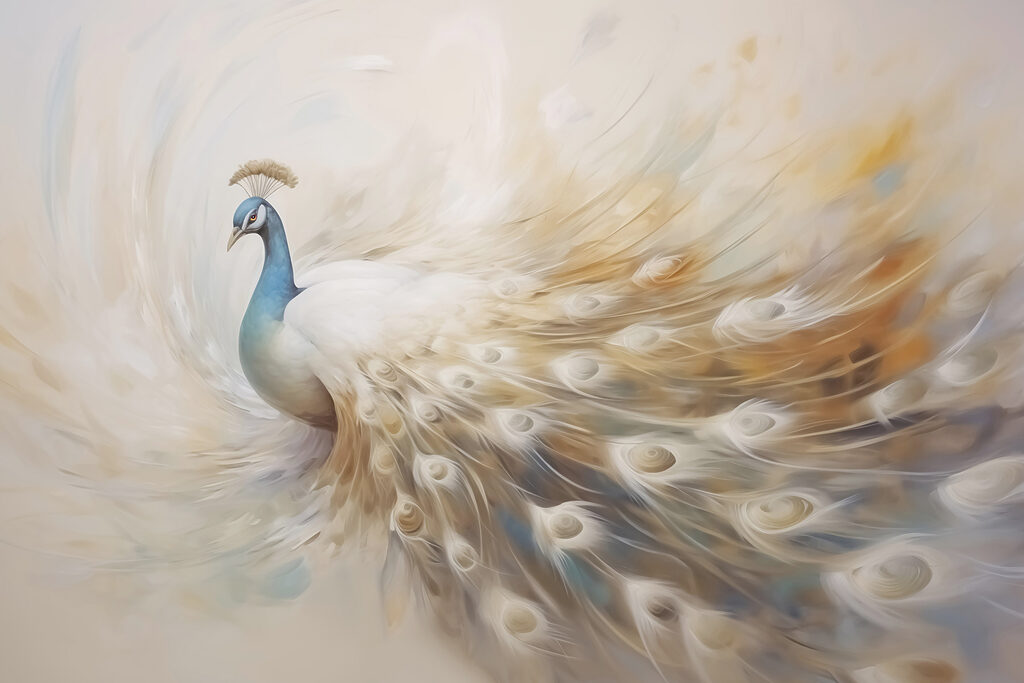 Painting of a peacock Painting of a peacock