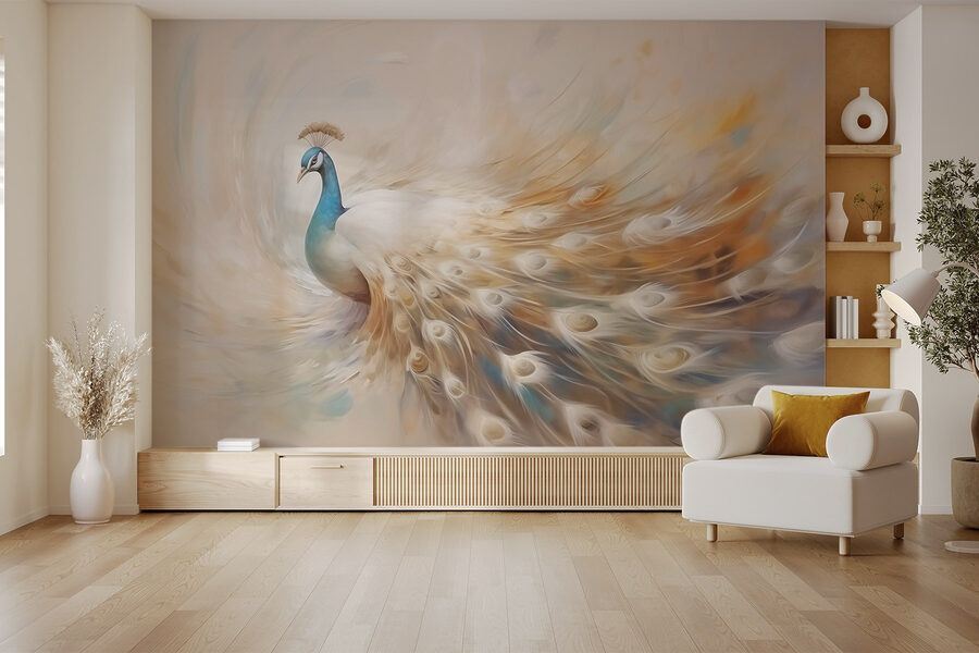 Painting of a peacock Painting of a peacock