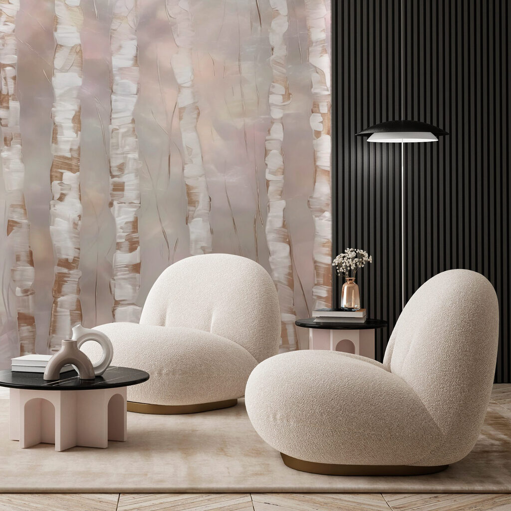 Whispers of nature through birch trees Whispers of nature through birch trees