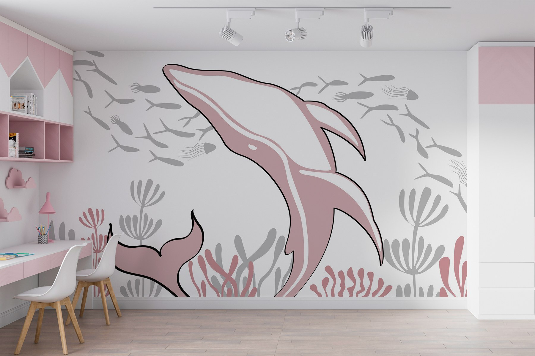 Dolphin swimming in the ocean