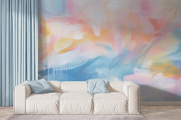 Painting of a colorful sky Painting of a colorful sky