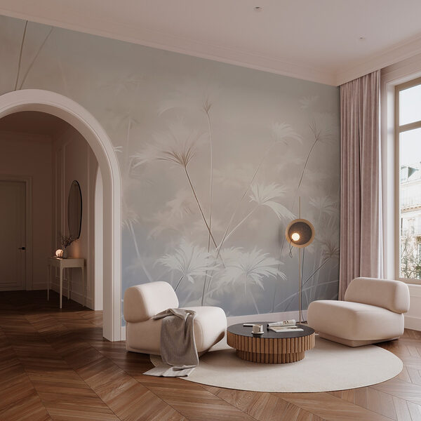 Wall murals White flowers in a foggy environment (SKU: w03840) Wall murals Wall murals White flowers in a foggy environment (SKU: w03840)