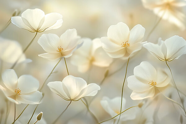 Group of white flowers Group of white flowers