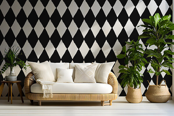 Black and white diamond pattern Black and white diamond pattern