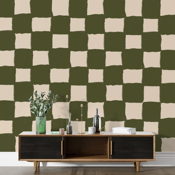 Green and white checkered pattern Green and white checkered pattern