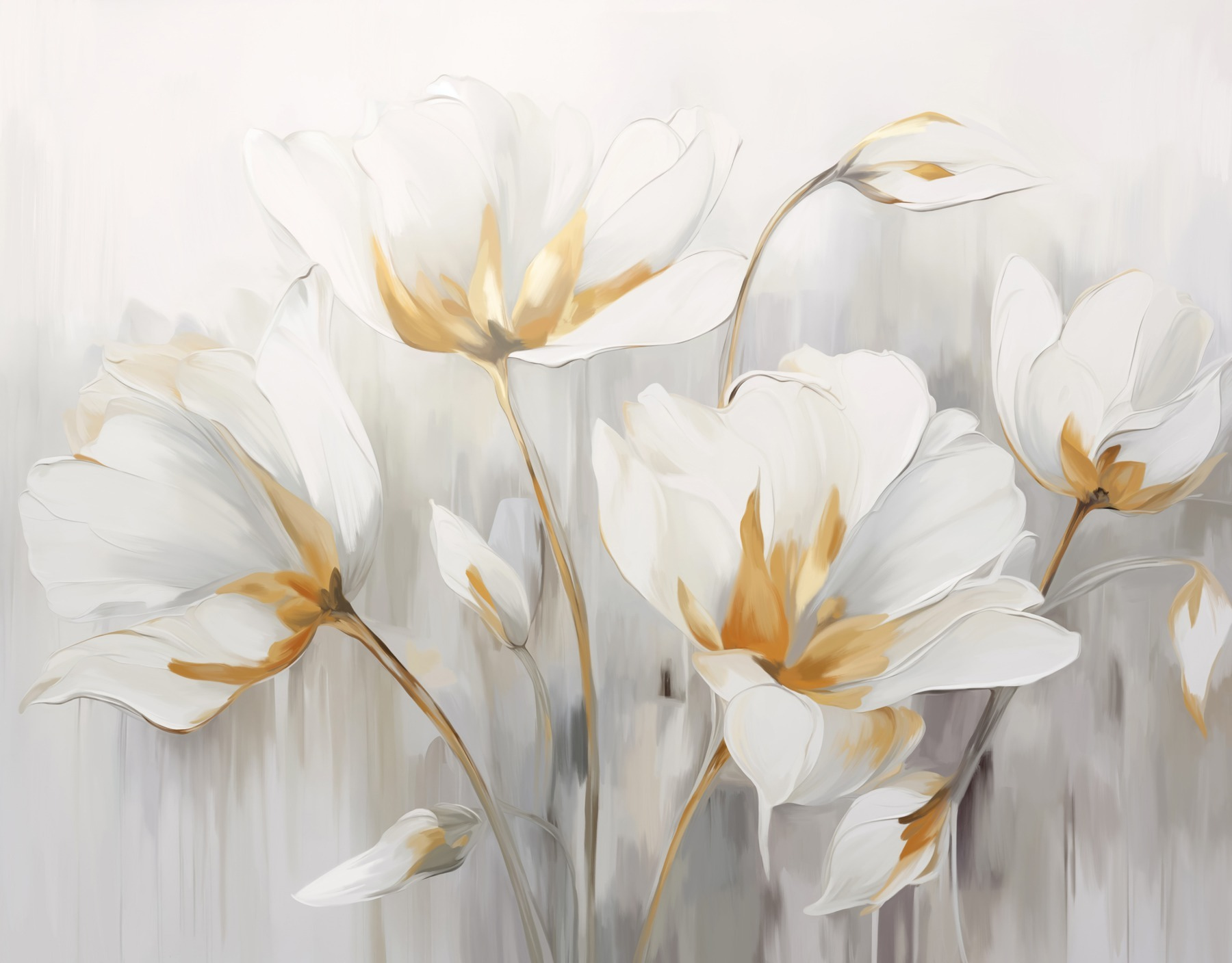 Painting of white flowers