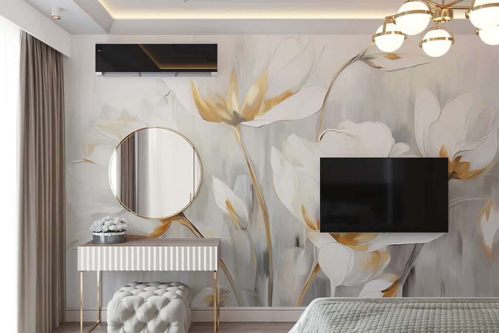 Painting of white flowers