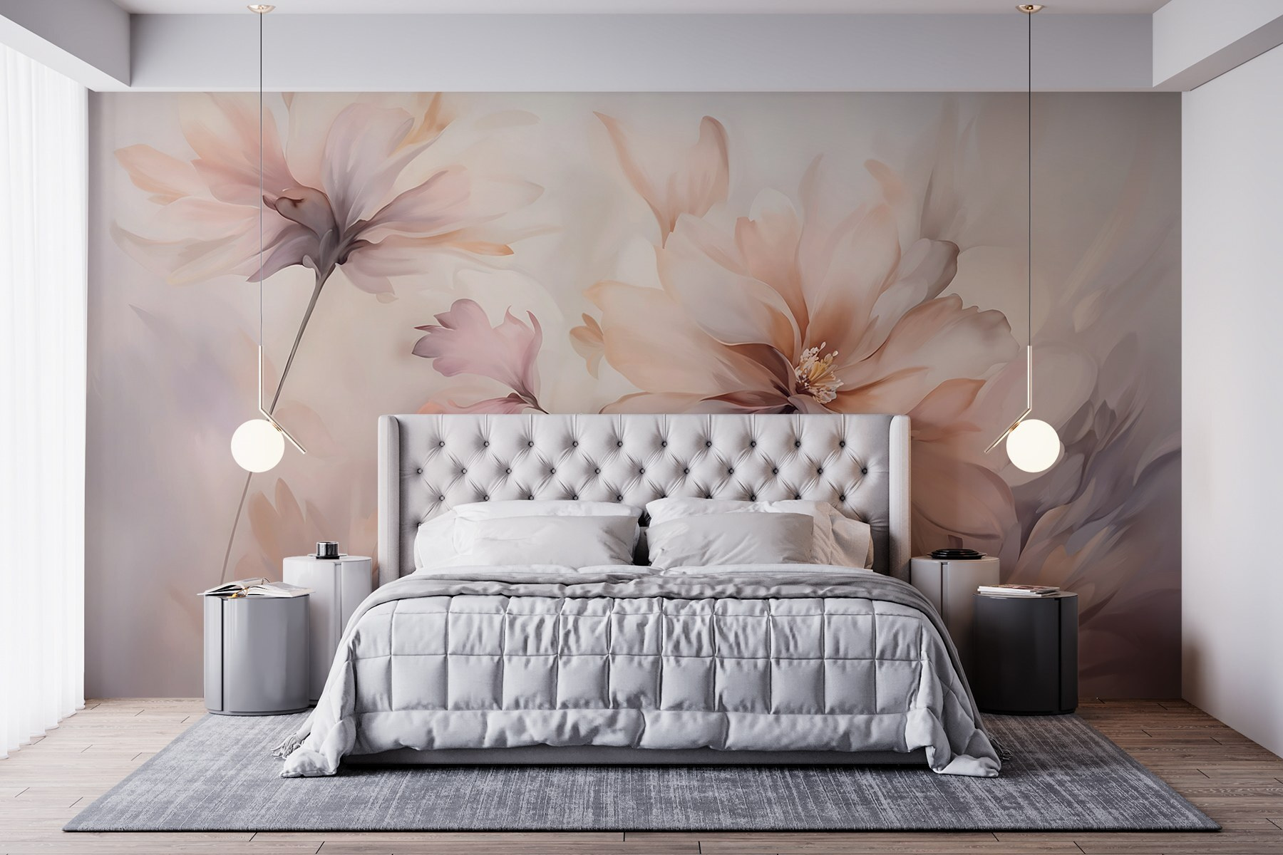 Painting of flowers on a white background