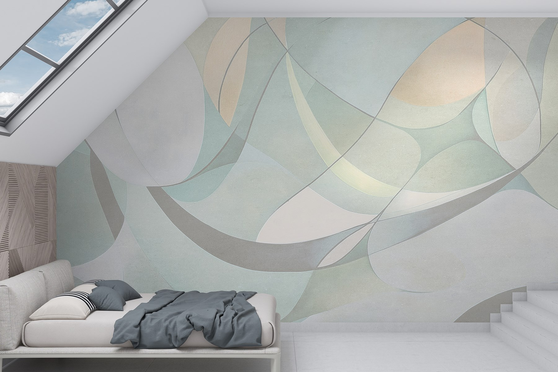White and grey art