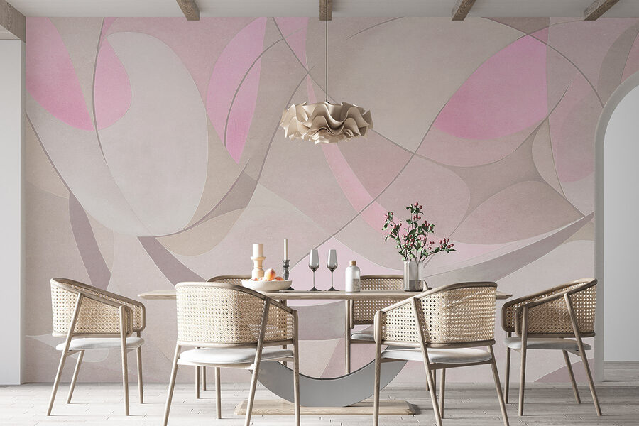 Pink and grey art