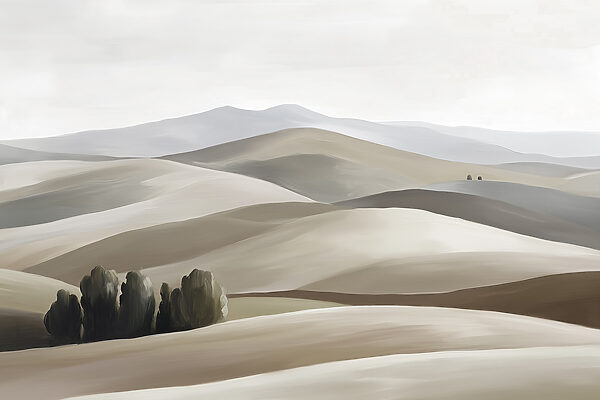 Landscape of hills and trees Landscape of hills and trees
