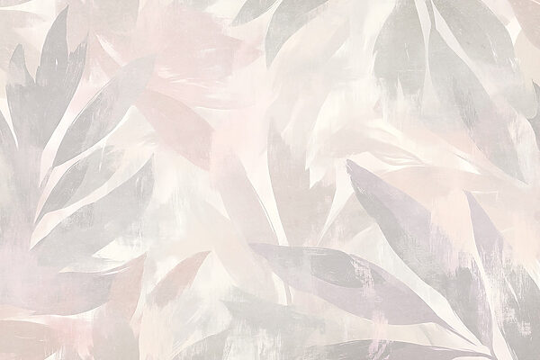 White and pink background with leaves White and pink background with leaves