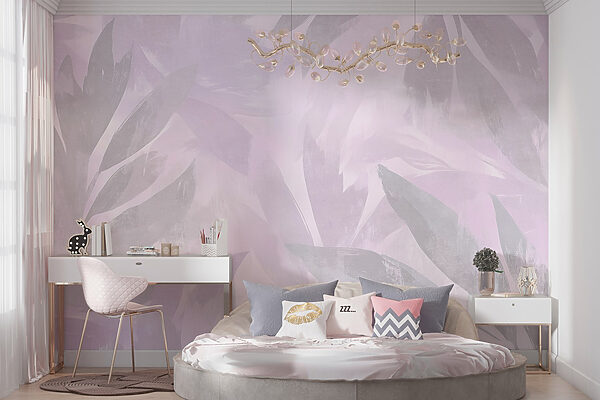 White and purple background with leaves White and purple background with leaves