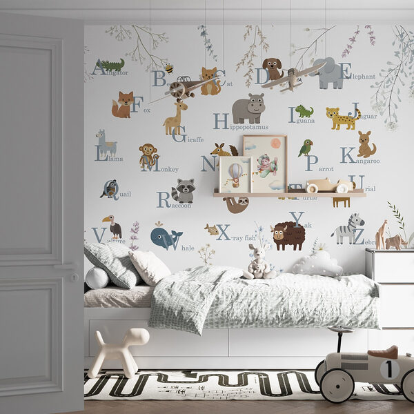 Group of animals with letters Group of animals with letters