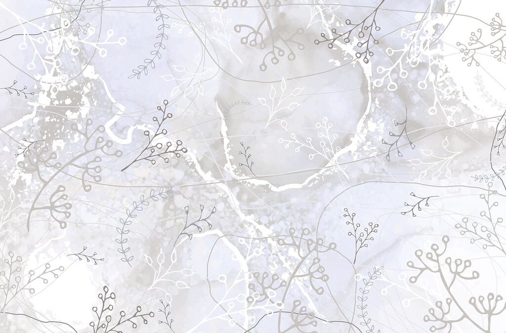 White and gray background with white and gray floral designs White and gray background with white and gray floral designs