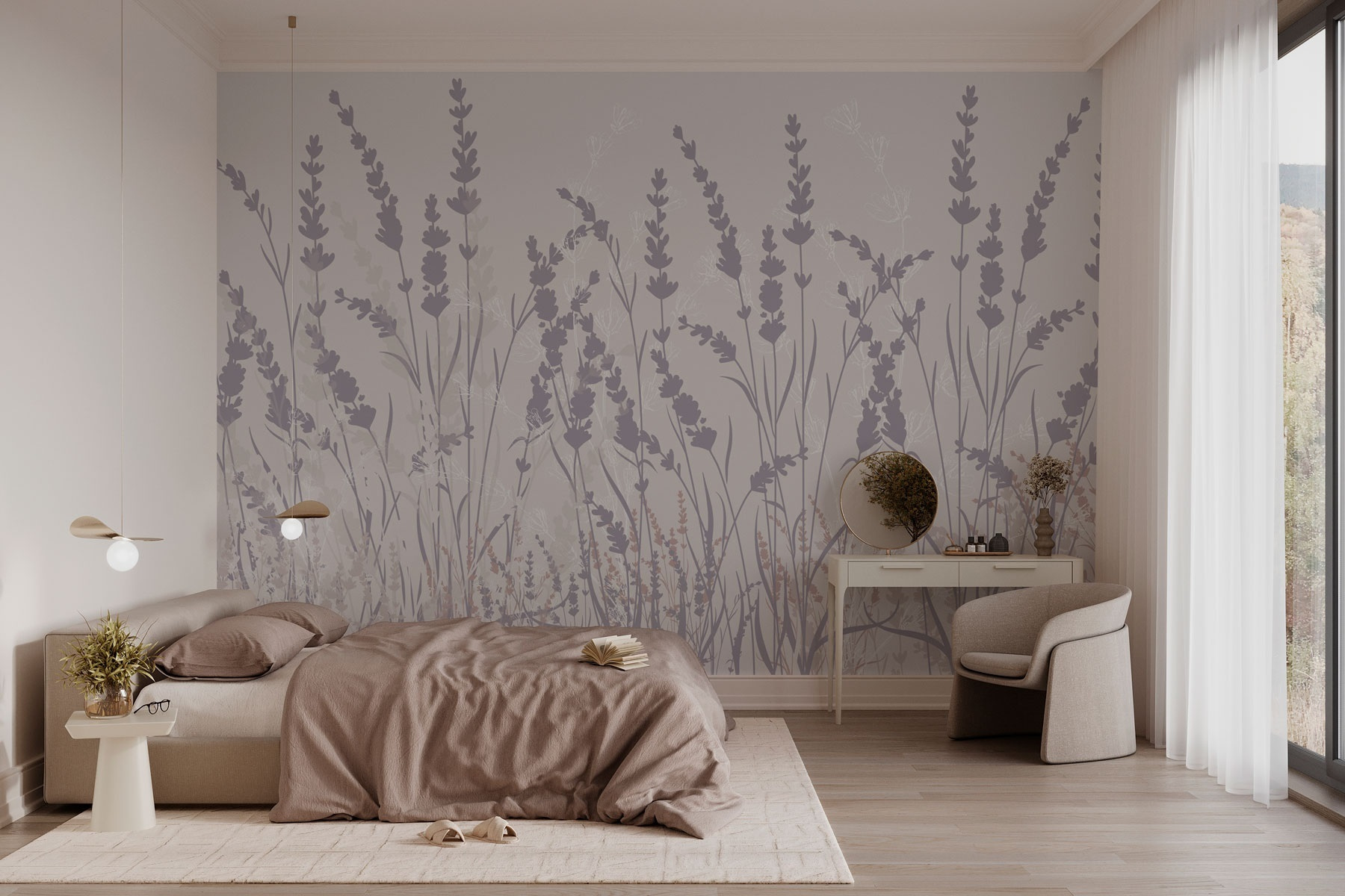 Delicate blooms in soft hues