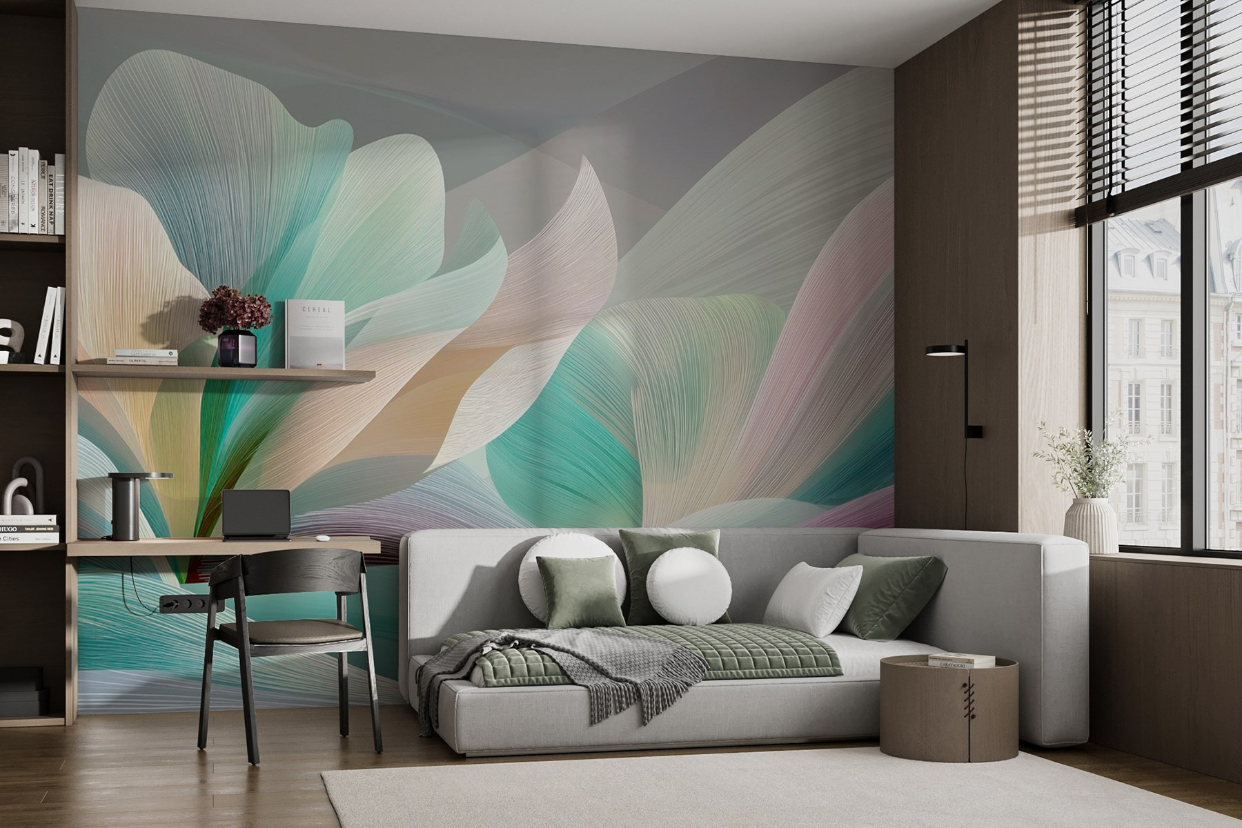 Soft hues of flowing elegance Soft hues of flowing elegance