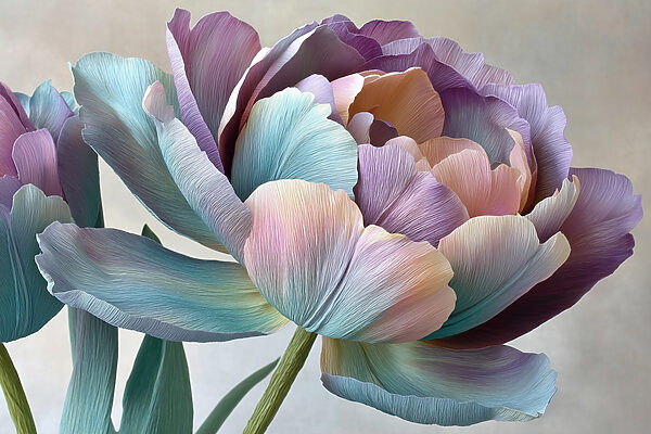 Delicate petals in soft hues