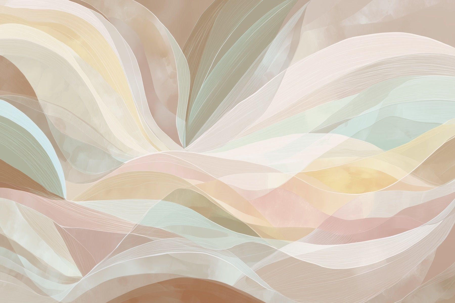 Colorful swirly lines on a brown background