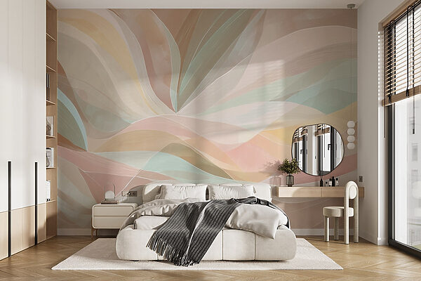 Colorful swirly lines on a brown background Colorful swirly lines on a brown background