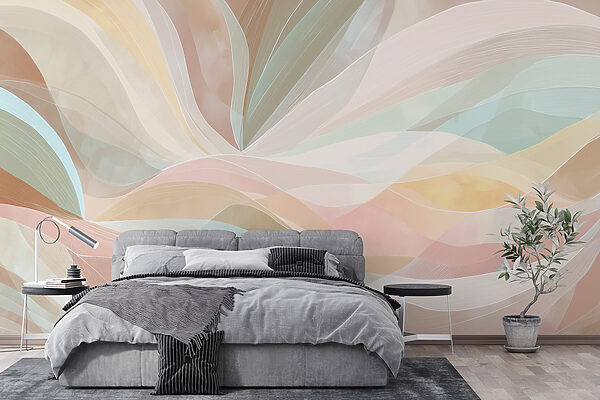 Colorful swirly lines on a brown background Colorful swirly lines on a brown background