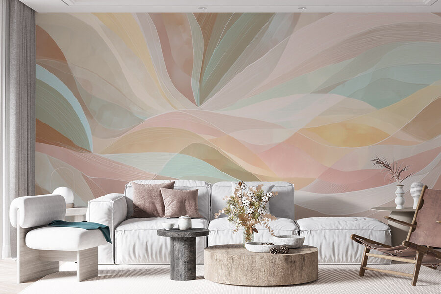 Colorful swirly lines on a brown background Colorful swirly lines on a brown background