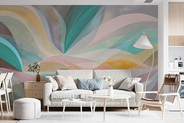 Wall murals Wall murals Colorful swirly lines (SKU: w09086v1)