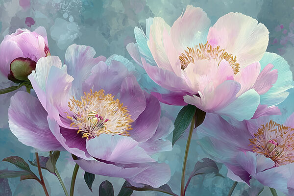 Delicate blooms in soft pastel hues Delicate blooms in soft pastel hues
