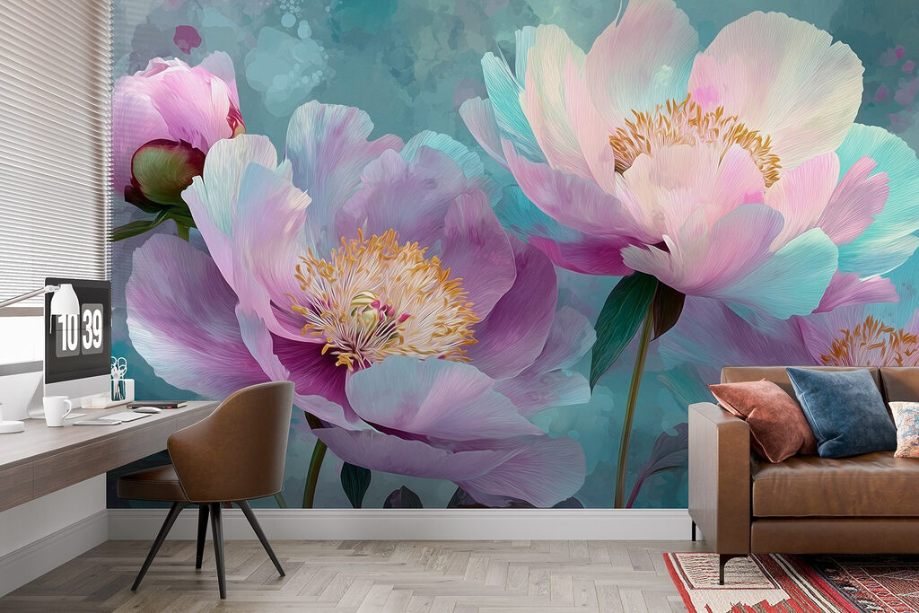 Delicate blooms in soft pastel hues