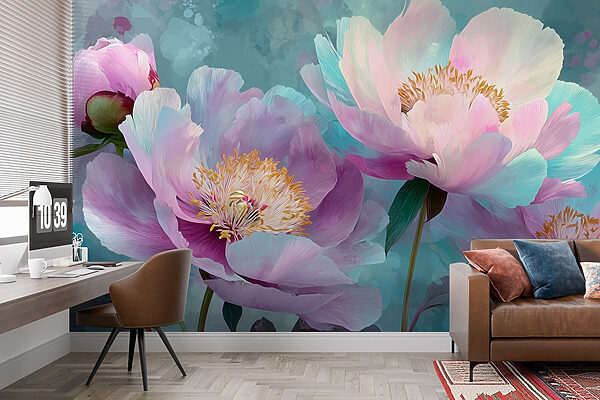 Delicate blooms in soft pastel hues Delicate blooms in soft pastel hues
