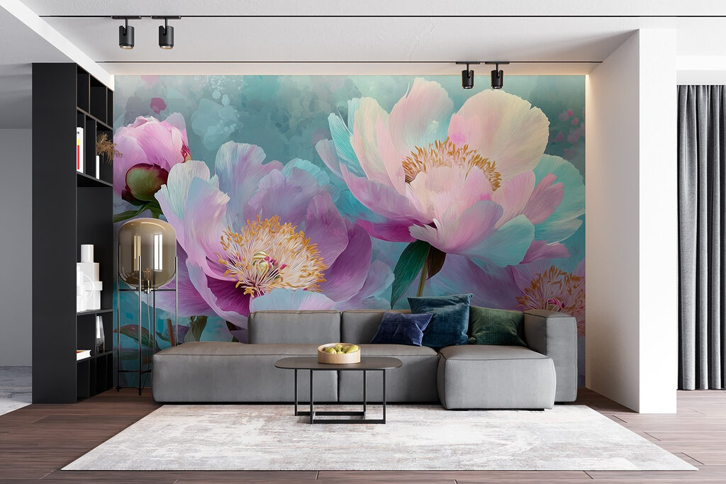 Delicate blooms in soft pastel hues