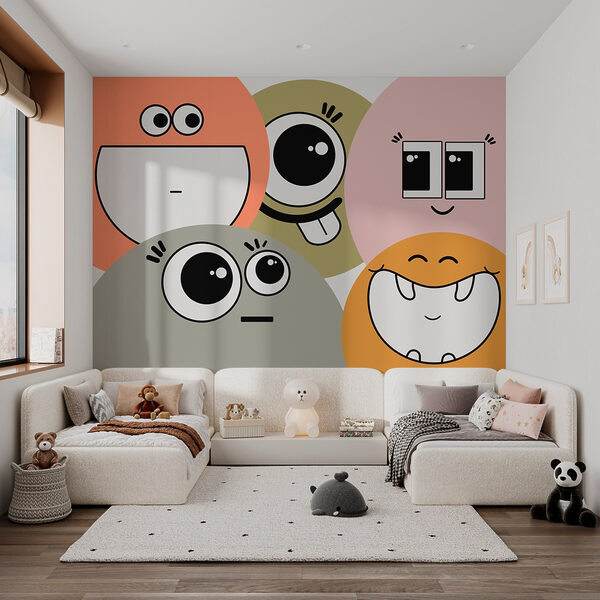 Group of cartoon faces Group of cartoon faces