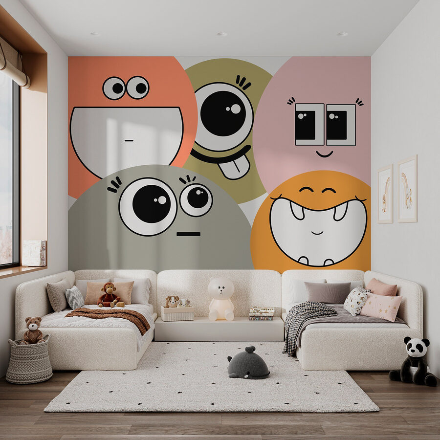 Group of cartoon faces Group of cartoon faces