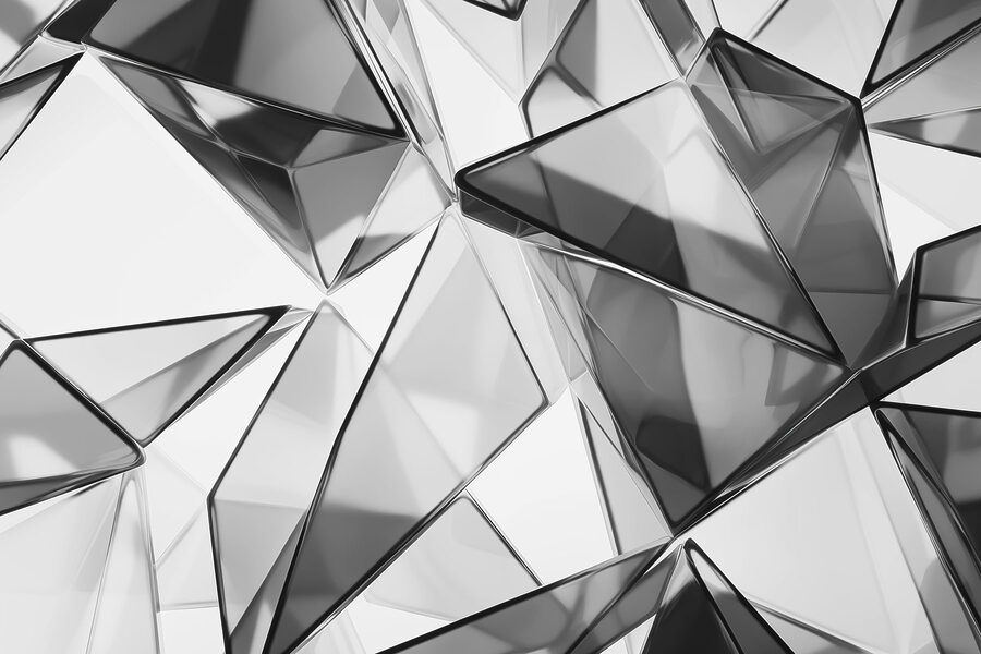 Group of glass triangles Group of glass triangles