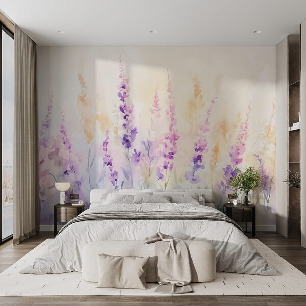 Painting of flowers in a field Painting of flowers in a field