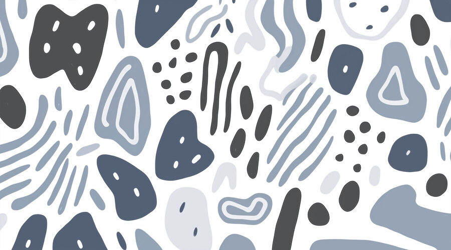 Pattern of different shapes and colors