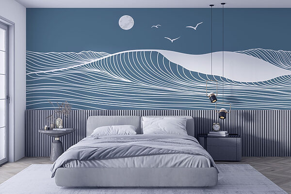 Waves and birds in the sky Waves and birds in the sky
