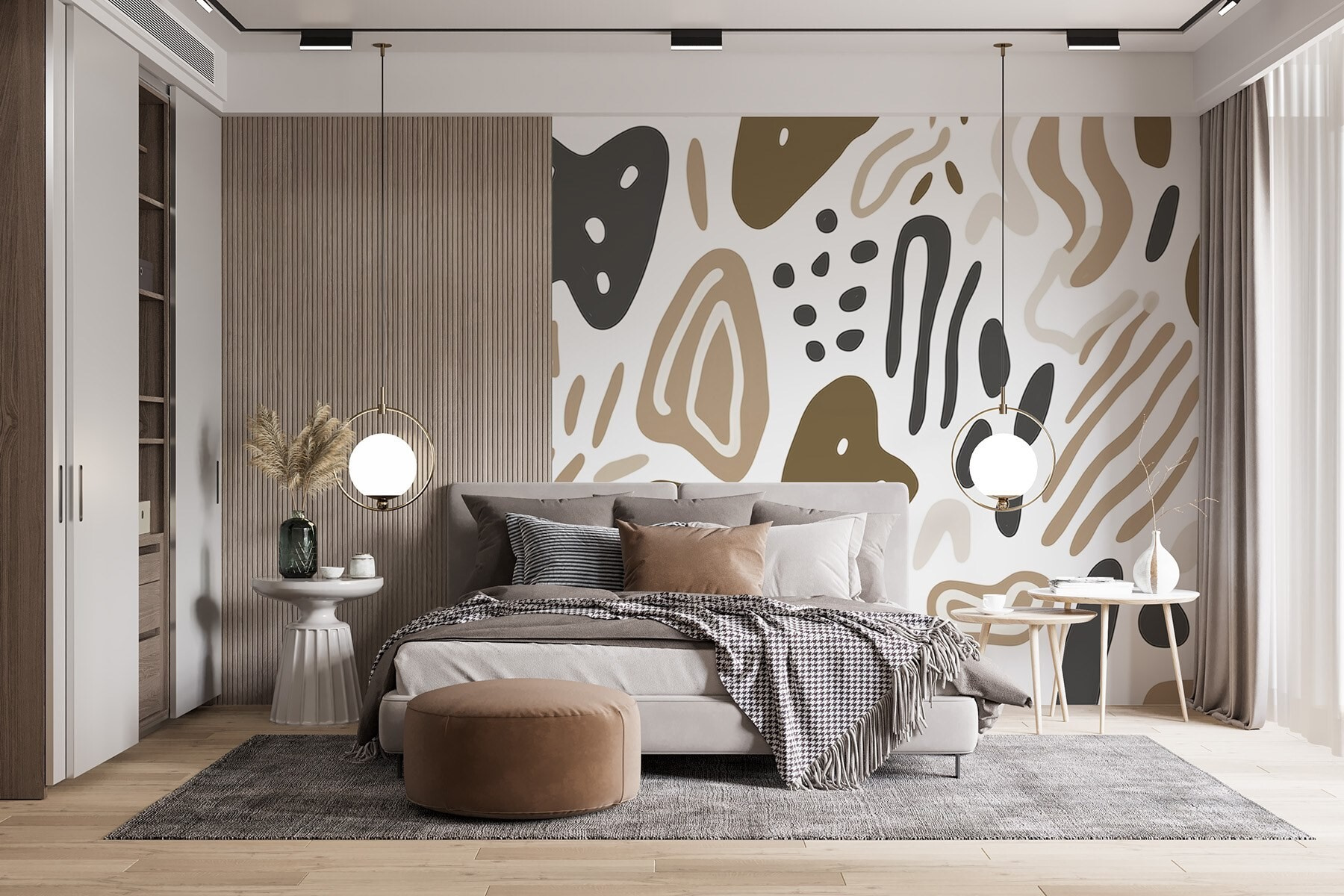 Pattern of brown and black spots
