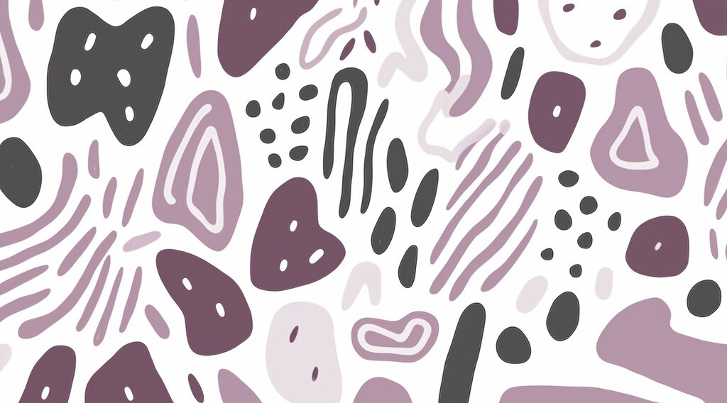 Pattern of purple and black shapes Pattern of purple and black shapes