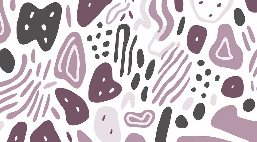 Pattern of purple and black shapes Pattern of purple and black shapes