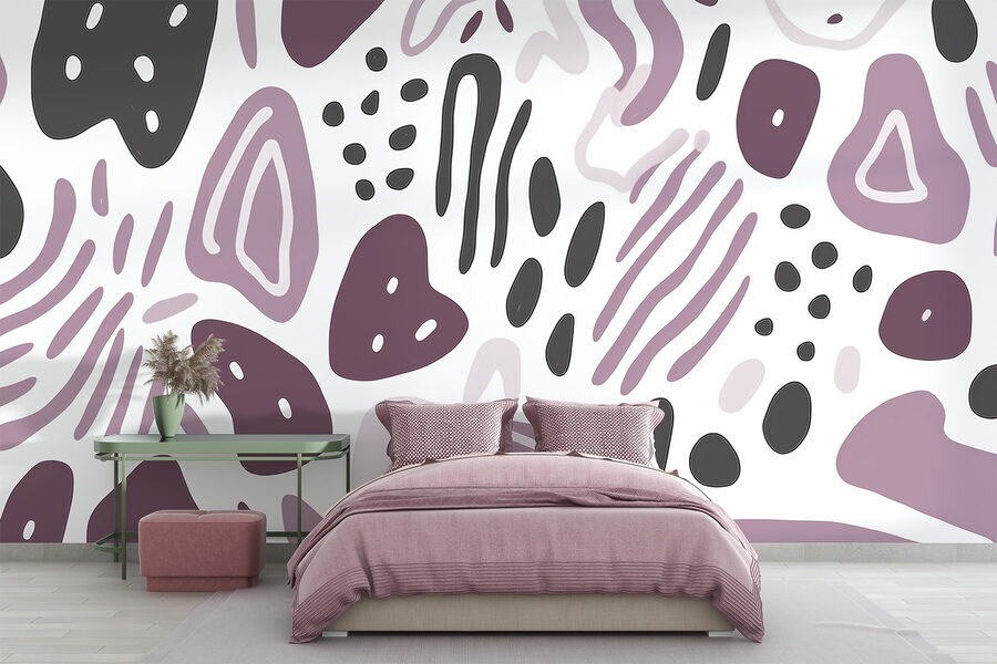 Pattern of purple and black shapes Pattern of purple and black shapes