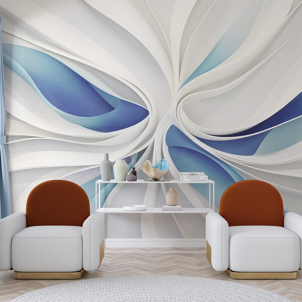 White and blue swirls White and blue swirls